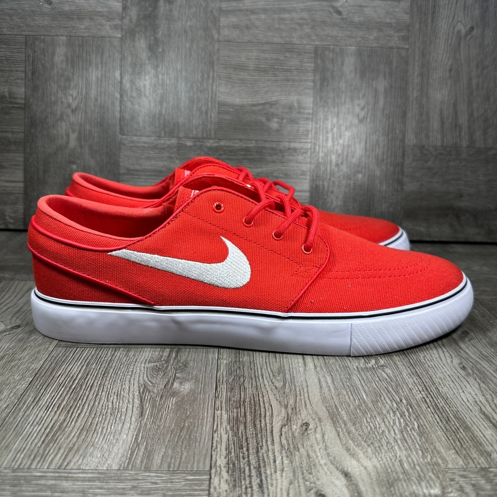 Nike SB Stefan Janoski Mens 11 Red Canvas Skateboarding Sneakers NEW HQ1655-600